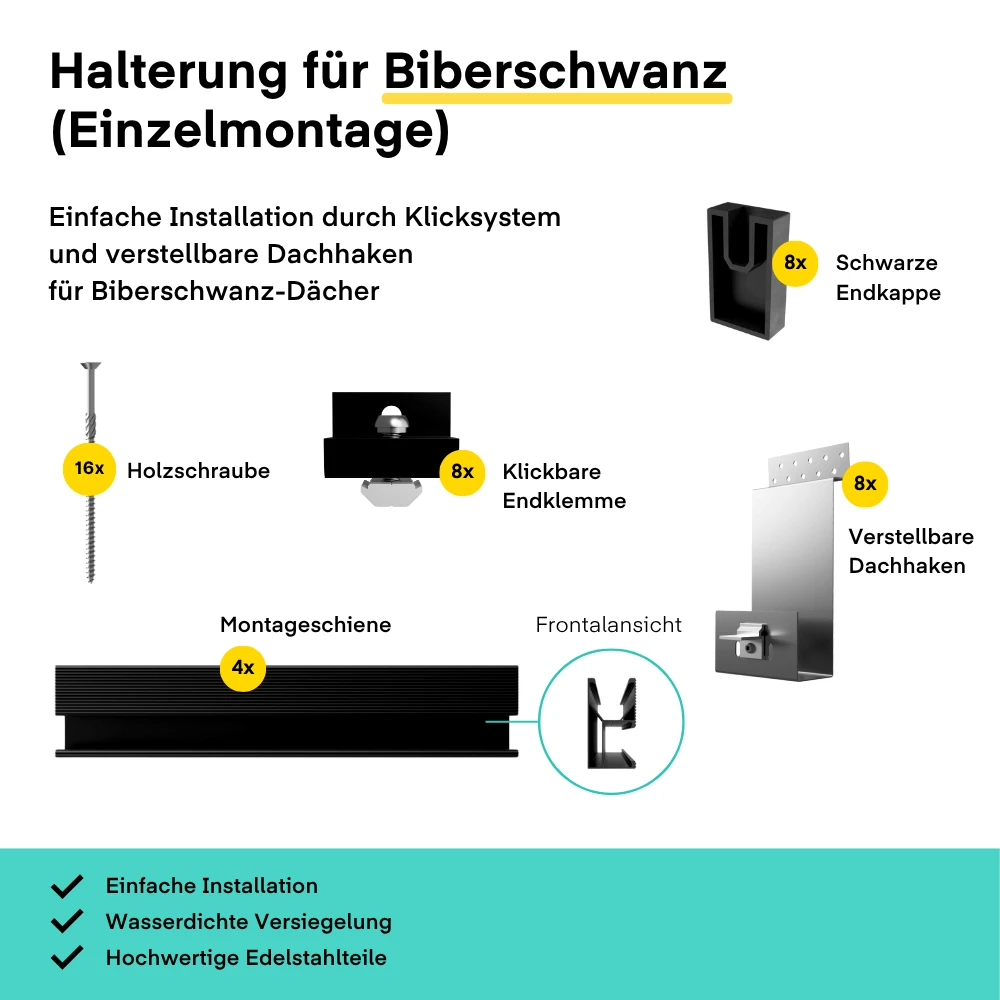 Yuma Roof (1000+) Biberschwanz-Dach Einzelmontage - Image 4